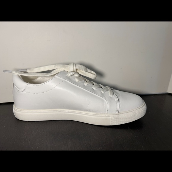 Kenneth Cole Leather Kam Sneakers White/Gold Womans 6 - Picture 3 of 16